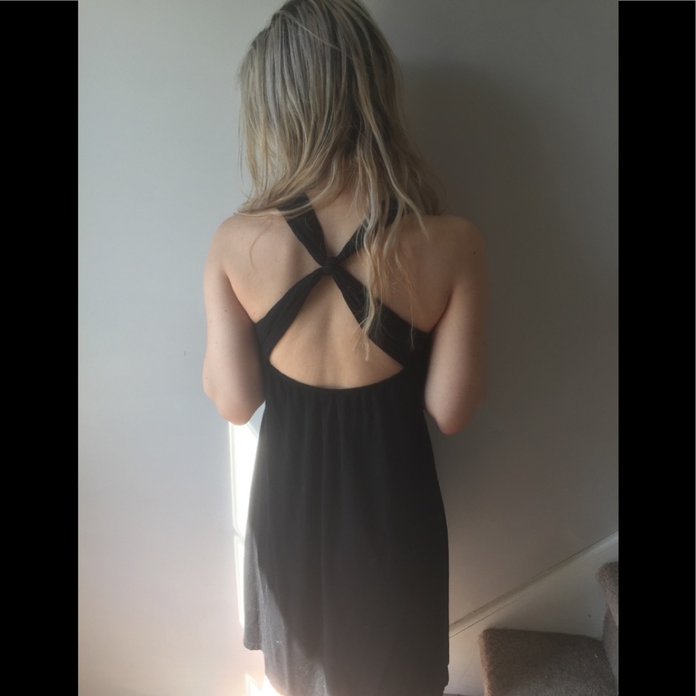 Express Black Dress Criss Cross Back